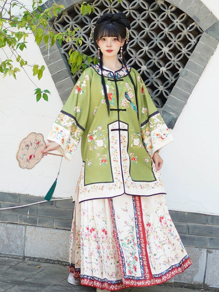 Palace Maid Green Dress Qing Dynasty Hanfu