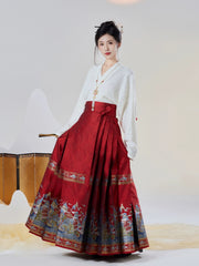Pleated maxi skirt outfit chinese mamianqun
