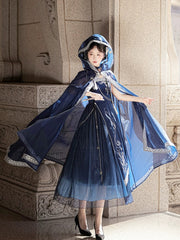 Gothic Hanfu Skirt Chinese Witch Cloak Cosplay Costume