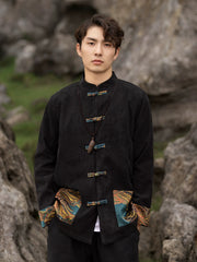 Chinese Collar Tang Suit Jacket Men Top