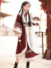 Tibetan Clothes Traditional Chinese Hanfu Dress Female