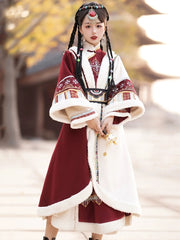 Tibetan Clothes Traditional Chinese Hanfu Dress Female