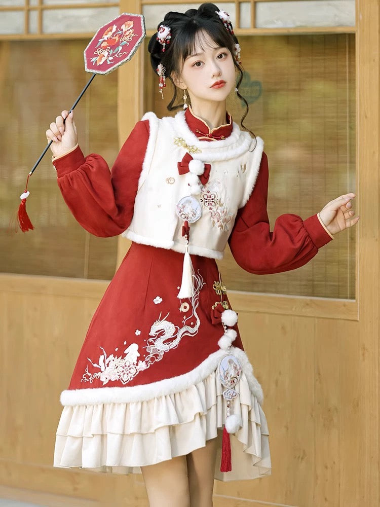 Winter Qipao Chinese Style Lolita Modern Dress