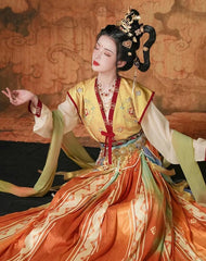 Dunhuang Chinese Traditional Cosplay  Tang Dynasty Clothing
