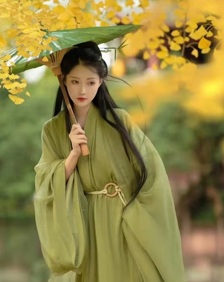 Green Fairy Hanfu Dress Casual Han Dynasty China