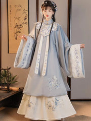 Blue Ming Dynasty Hanfu Traditional Female For Sale