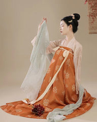 Blue Plus Size Tang Dynasty Traditional Hanfu
