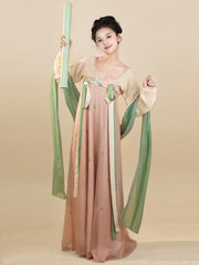 Cute Tang Dynasty Chinese Hanfu Dress Summer