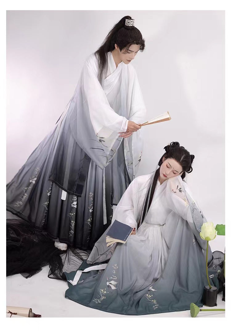 Xianxia clothing white ancient chinese men's clothing