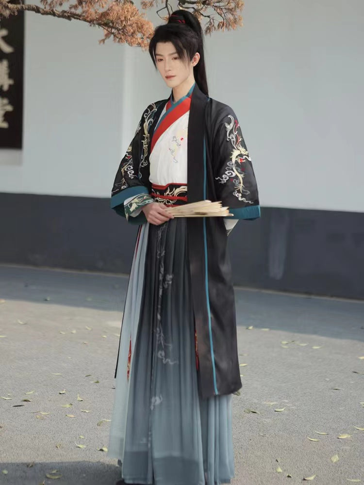 zhiju hanfu male chinese traditional clothing set