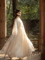 long white tulle dress fairy hanfu female