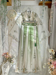 green enchanted forest gown modern hanfu female