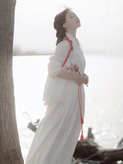 white fairy costume chinese kimono robe female