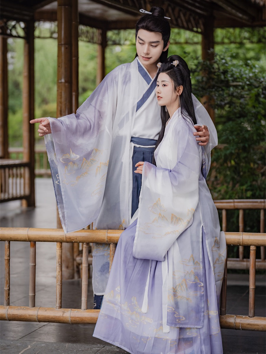 tang dynasty hanfu male casual couple clothes set