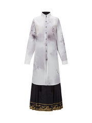 Mandarin Collar Dresses Gothic Style Black Modern Hanfu