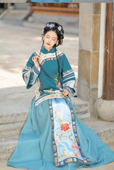 Pink Chinese Dress Palace Maids Qing Dynasty Hanfu